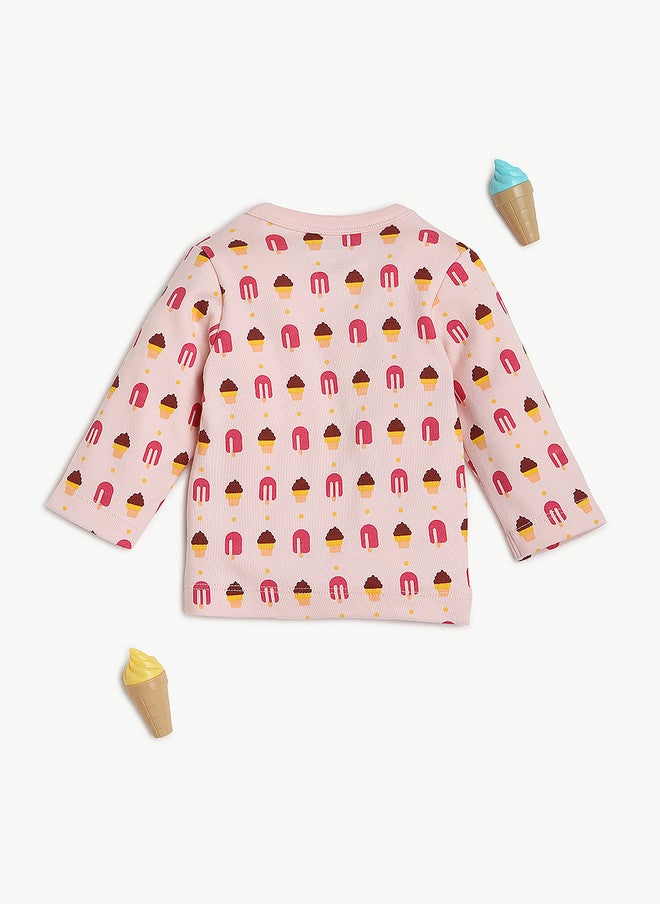 Bontots Infant Girls Printed Organic Cotton Jhabla - Image 3